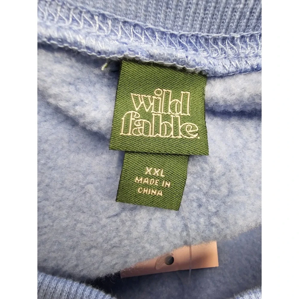 Wild Fable Weekend Football Club Blue Oversized Sweatshirt XXL‎ NWT 331114740 - Picture 4 of 7